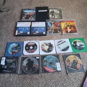 Ps1/2/3 Videogames Lot with gta 4 poster (16 games)